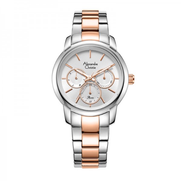 Alexandre Christie AC 2A34 Silver Rosegold White BFBTRSL